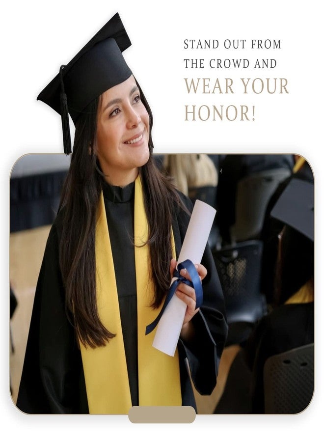 CLERKMANS Elegant Graduation Stoles for 2025 | Premium Satin Graduation Sashes with Hand-Embroidered Class of 2025 | Perfect for High School & College Celebrations - Image 5